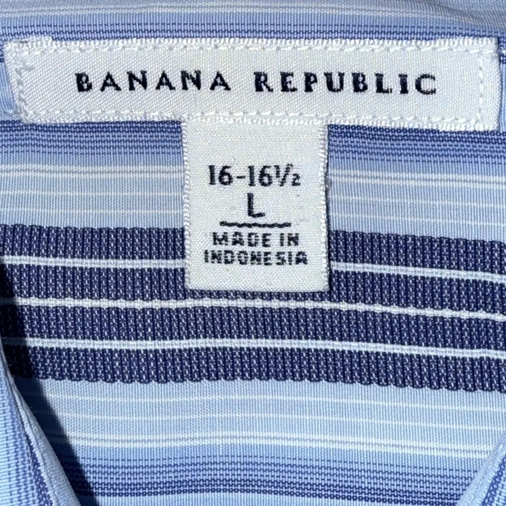 Banana Republic Men’s XL Button-Down Shirt Blue Stripe Long Sleeve Classic Fit